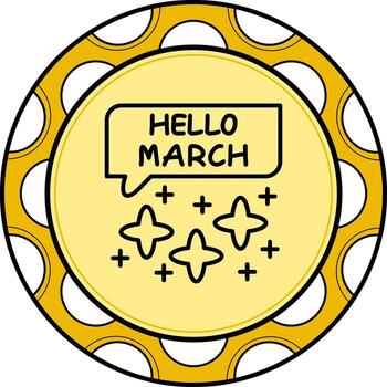 March Functional UI Design Asset vector