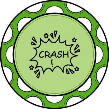 Crash Dynamic Digital Design Layout vector