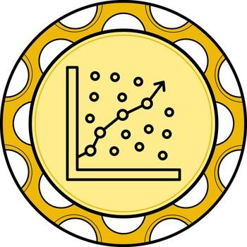 Regression Analysis Elegant Flat Design Element vector