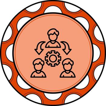 Organization Structure Distinct Flat Design Symbol vector