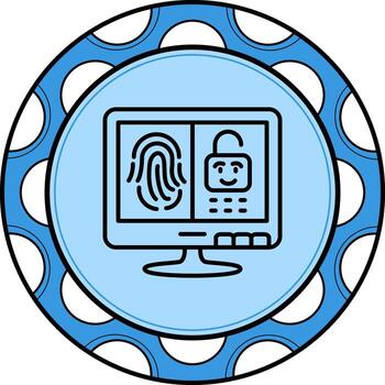 ciber seguridad personalizado ui Arte diseño vector