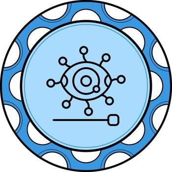 Iris Recognition Elegant Flat Design Object vector