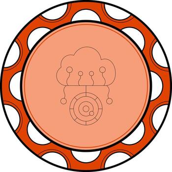 nube informática elegante creativo Arte característica vector