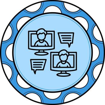 en línea comunicación personalizado ui Arte diseño vector