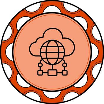 nube informática elegante web diseño símbolo vector