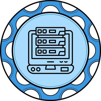 Server Control Stylish Web Design Symbol vector