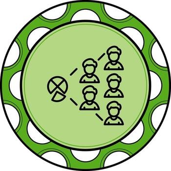 segmentación distinto plano diseño símbolo vector