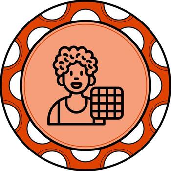 User Grid Abstract Digital Art Symbol vector