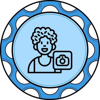 User Camera Distinct Creative Design Form vector