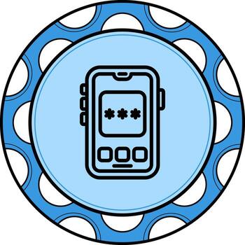 móvil alfiler código profesional ui gráfico forma vector