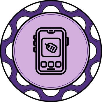 móvil etiqueta elegante digital diseño objeto vector