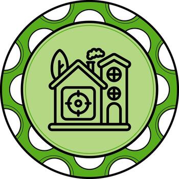 Home Target Minimal Flat Art Feature vector