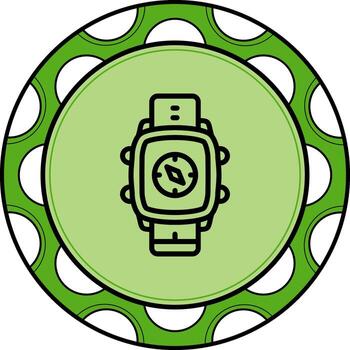 Smart Watch Compass Custom UI Art Layout vector