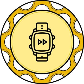 inteligente reloj avance rápido limpiar plano gráfico objeto vector