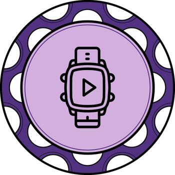 inteligente reloj jugar botón mínimo profesional gráfico diseño vector