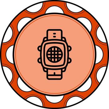 inteligente reloj cuadrícula personalizado plano diseño forma vector