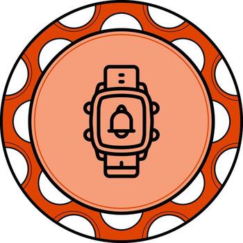 Smart Watch Alarm Stylish UI Element vector