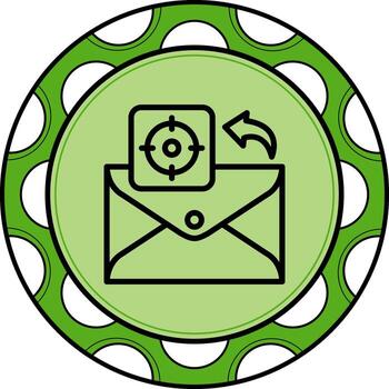 correo electrónico objetivo profesional ui gráfico forma vector