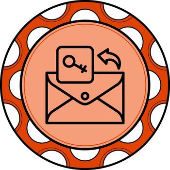 correo electrónico llave elegante ui elemento vector