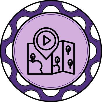 ubicación jugar botón personalizado ui Arte diseño vector