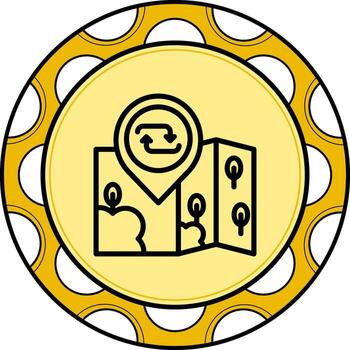 Location Repeat Stylish Web Design Symbol vector