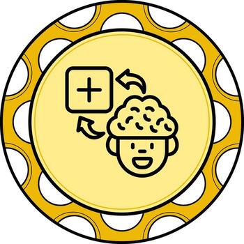 Brain Add Innovative Flat Design Object vector