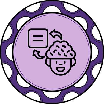 Brain Equal Elegant Flat Design Element vector