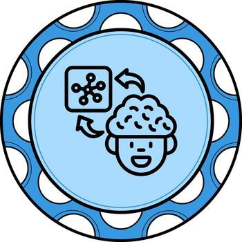 cerebro red elegante plano diseño elemento vector