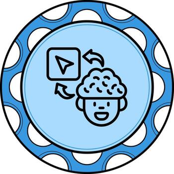 Brain Navigation Arrow High Quality Flat Object vector