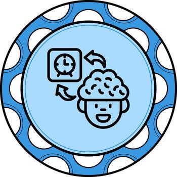 Brain Clock Dynamic Digital Design Layout vector