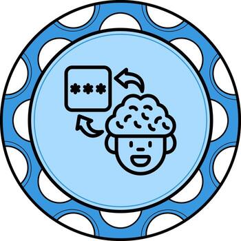 Brain Pin Code Dynamic Modern Design Element vector