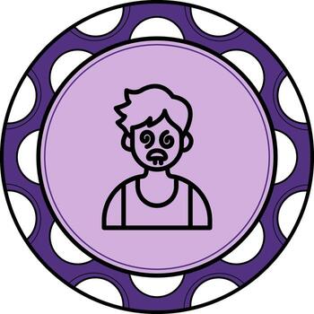 aturdido chico personalizado ui Arte diseño vector