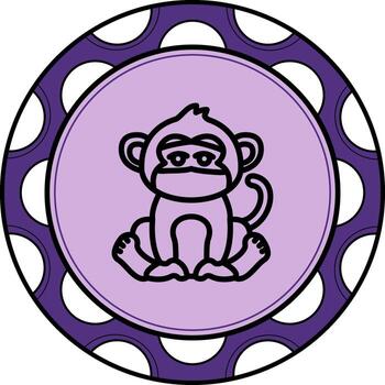 Ninja Monkey Unique Web Design Object vector