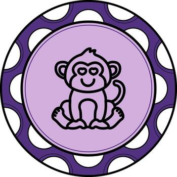 mono sonrisa personalizado gráfico característica vector