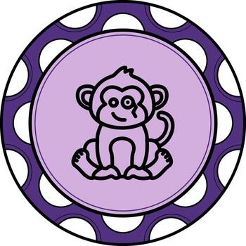 Monocle Monkey Dynamic Creative Design Feature vector