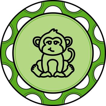 mono torcido sonrisa elegante ui diseño diseño vector