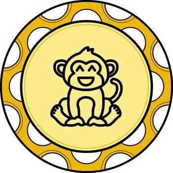 Monkey Haha Minimal Branding Feature vector