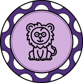 león nerd sofisticado creativo gráfico característica vector