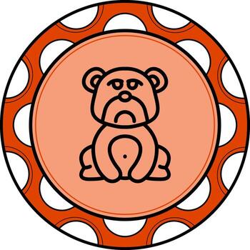 Pouting Bear Unique Web Design Object vector