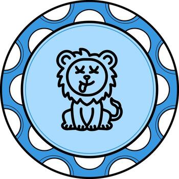 muerto león personalizado ui Arte diseño vector