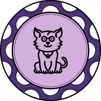 gato nerd equilibrado creativo gráfico objeto vector