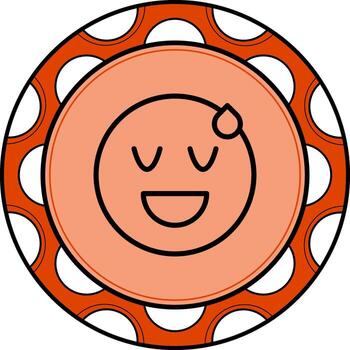 Relieved Minimal Flat Shape vector