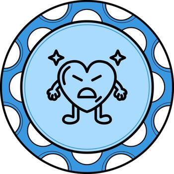 perseverante corazón personalizado ui Arte diseño vector