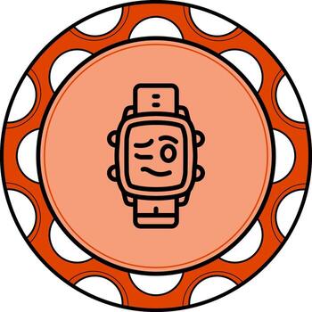 Watch Woozy Dial Custom Flat Design Shape vector