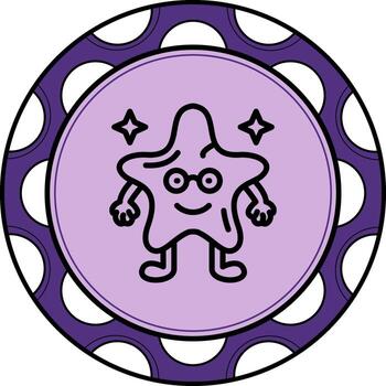 estrella nerd distinto profesional gráfico símbolo vector