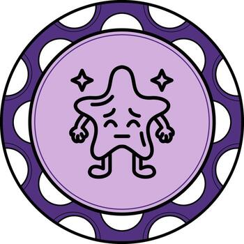 pensativo estrella personalizado ui Arte diseño vector