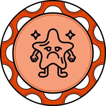 haciendo pucheros estrella innovador marca gráfico objeto vector