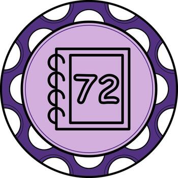 Math Seventy Two Balanced Branding Graphic Layout vector