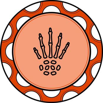 mano huesos personalizado plano diseño forma vector