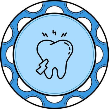 diente sensibilidad personalizado ui Arte diseño vector